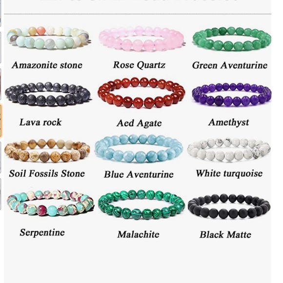 ✨20%off 3+✨NWT 8mm Genuine Power Gemstone Stretch Bracelet ✨Healing Crystal Bead - Picture 5 of 6